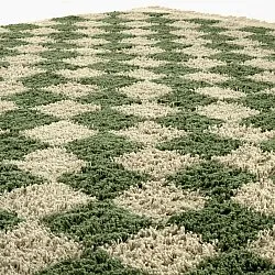 Tappeto A Pelo Lungo - Elsey Natural Cotton Shaggy (verde/beige)