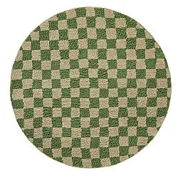 Tappeti rotondi - Elsey Natural Cotton Shaggy (verde/beige)
