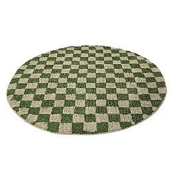 Tappeti rotondi - Elsey Natural Cotton Shaggy (verde/beige)