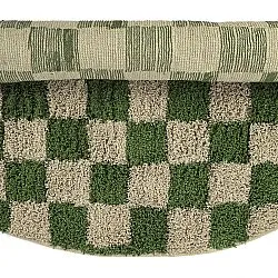 Tappeti rotondi - Elsey Natural Cotton Shaggy (verde/beige)