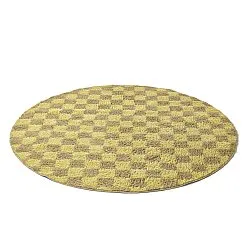 Tappeti rotondi - Elsey Natural Cotton Shaggy (giallo/beige)