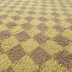 Tappeti rotondi - Elsey Natural Cotton Shaggy (giallo/beige)