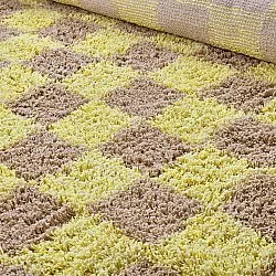 Tappeti rotondi - Elsey Natural Cotton Shaggy (giallo/beige)