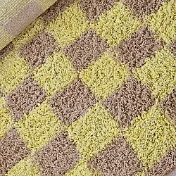 Tappeti rotondi - Elsey Natural Cotton Shaggy (giallo/beige)