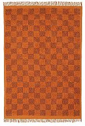 Tappeto A Pelo Lungo - Elsey Natural Cotton Shaggy (arancione/rosso)