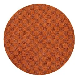 Tappeti rotondi - Elsey Natural Cotton Shaggy (arancione/rosso)