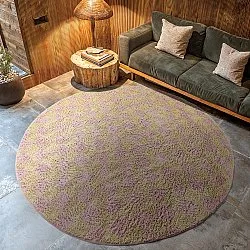 Tappeti rotondi - Elsey Natural Cotton Shaggy (rosa/arancione)