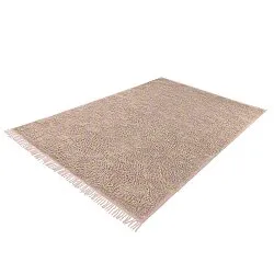 Tappeto A Pelo Lungo - Elsey Natural Cotton Shaggy (rosa/arancione)