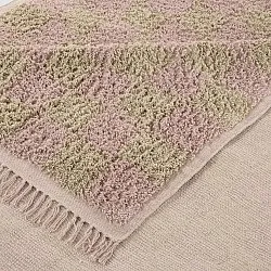 Tappeto A Pelo Lungo - Elsey Natural Cotton Shaggy (rosa/arancione)