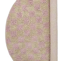 Tappeti rotondi - Elsey Natural Cotton Shaggy (rosa/arancione)