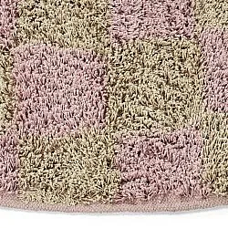 Tappeti rotondi - Elsey Natural Cotton Shaggy (rosa/arancione)