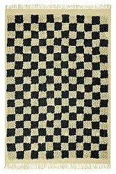 Tappeto A Pelo Lungo - Elsey Natural Cotton Shaggy (nero/beige)
