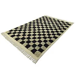 Tappeto A Pelo Lungo - Elsey Natural Cotton Shaggy (nero/beige)