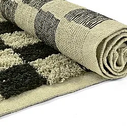 Tappeto A Pelo Lungo - Elsey Natural Cotton Shaggy (nero/beige)