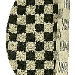 Tappeti rotondi - Elsey Natural Cotton Shaggy (nero/beige)