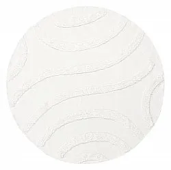 Tappeti rotondi - Emilia Natural Cotton Shaggy (offwhite)