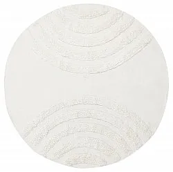 Tappeti rotondi - Everly Natural Cotton Shaggy (offwhite)