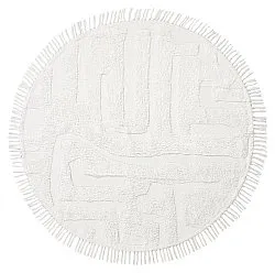 Tappeti rotondi - Fallon Natural Cotton Shaggy (offwhite)