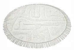 Tappeti rotondi - Fallon Natural Cotton Shaggy (offwhite)