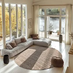 Tappeti rotondi - Farley Natural Cotton Shaggy (beige)