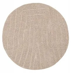 Tappeti rotondi - Farley Natural Cotton Shaggy (beige)