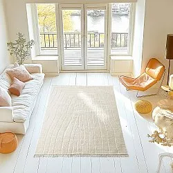 Tappeto A Pelo Lungo - Farley Natural Cotton Shaggy (bianco)