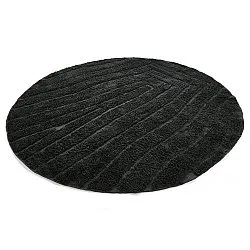 Tappeti rotondi - Farley Natural Cotton Shaggy (nero)