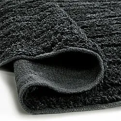 Tappeti rotondi - Farley Natural Cotton Shaggy (nero)