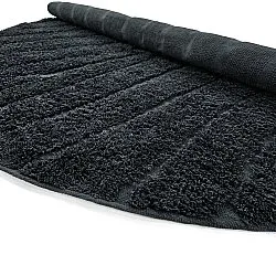 Tappeti rotondi - Farley Natural Cotton Shaggy (nero)