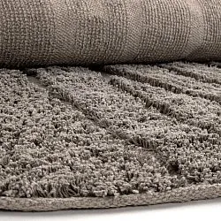 Tappeti rotondi - Farley Natural Cotton Shaggy (tortora)