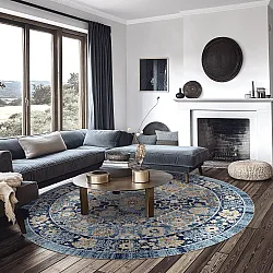 Tappeto rotondo - Fernana (blu/multi)