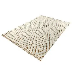 Tappeto A Pelo Lungo - Holwell Natural Cotton Shaggy (bianco sporco/marrone)
