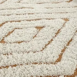 Tappeto A Pelo Lungo - Holwell Natural Cotton Shaggy (bianco sporco/marrone)