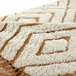 Tappeto A Pelo Lungo - Holwell Natural Cotton Shaggy (bianco sporco/marrone)