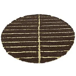 Tappeto rotondo - Ikara Natural Cotton Shaggy (marrone)
