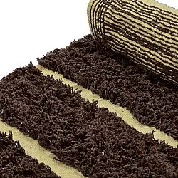 Tappeto rotondo - Ikara Natural Cotton Shaggy (marrone)