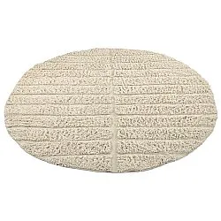 Tappeto rotondo - Ikara Natural Cotton Shaggy (crema)