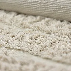 Tappeto rotondo - Ikara Natural Cotton Shaggy (crema)