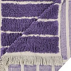Tappeto A Pelo Lungo - Ikara Natural Cotton Shaggy (viola)