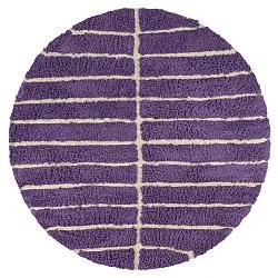 Tappeto rotondo - Ikara Natural Cotton Shaggy (viola)