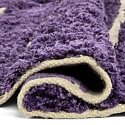 Tappeto rotondo - Ikara Natural Cotton Shaggy (viola)