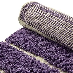 Tappeto rotondo - Ikara Natural Cotton Shaggy (viola)