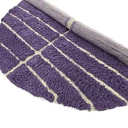 Tappeto rotondo - Ikara Natural Cotton Shaggy (viola)