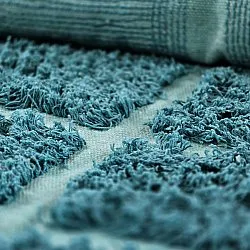 Tappeto A Pelo Lungo - Ikara Natural Cotton Shaggy (turchese)