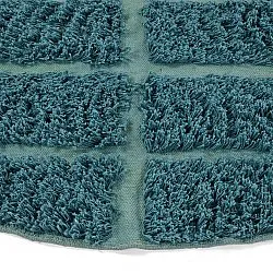 Tappeto rotondo - Ikara Natural Cotton Shaggy (turchese)