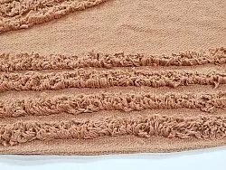 Tappeti rotondi - Jovie Natural Cotton Shaggy (terracotta)