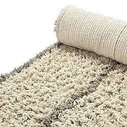 Tappeto A Pelo Lungo - Kairi Natural Cotton Shaggy (beige/tortora)