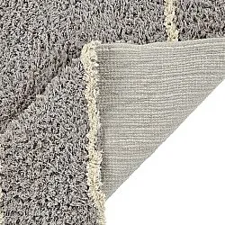 Tappeto A Pelo Lungo - Kairi Natural Cotton Shaggy (grigio/beige)