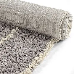 Tappeto A Pelo Lungo - Kairi Natural Cotton Shaggy (grigio/beige)