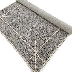 Tappeto A Pelo Lungo - Kairi Natural Cotton Shaggy (grigio/beige)